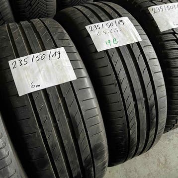 2 x Continental SportContact 5 235-50-19 Zomerbanden 6mm, 19 inch, Gebruikt, Ophalen of Verzenden, 235 mm