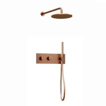 Inbouw regendouche met wandarm 25cm douchekop copper, Verzenden, Nieuw