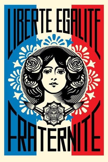 Shepard Fairey (OBEY) (1970) - LIBERTE EGALITE FRATERNITE