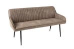 Design bank TURIN 160cm taupe zwart metalen poten met, Ophalen of Verzenden, Nieuw