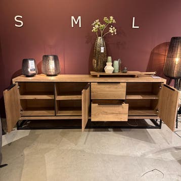 Dressoir Cornedo - Melamine - 193 cm - Pronto Wonen, Ophalen of Verzenden, Nieuw, 150 tot 200 cm, Industrieel