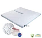 Topper NASA de luxe - TENCELL- Split - 200/200, Verzenden, Nieuw, Wit, Overige typen