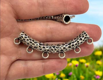 Bali style metalen bails hanger antiek zilver met 6 oogje..., Ophalen of Verzenden, Nieuw, Kraal