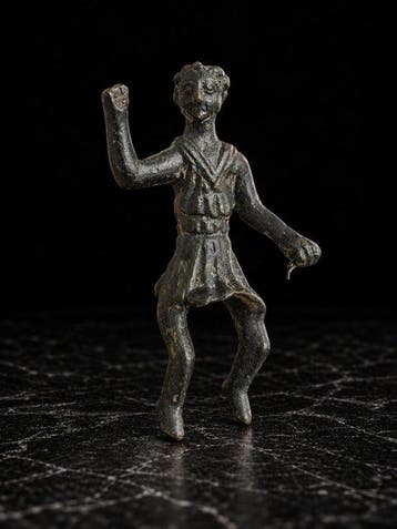 Oud-Romeins, Keizerrijk Brons Votiefpaardrijder - 6.2 cm