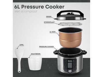 Savoré Kitchen Pressure Cooker - 6L - PFAS Vrij - 36, Huis en Inrichting, Keuken | Potten en Pannen, Verzenden, Nieuw