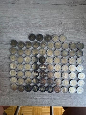 Europa. 2 Euro Various Years (75 coins)