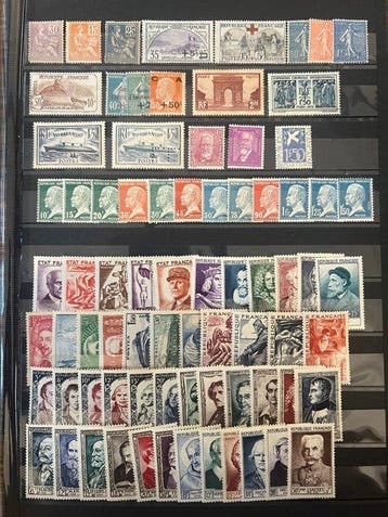 Frankrijk 1900/1955 - Vooroorlogse partij, type Mouchon,, Gestempeld
