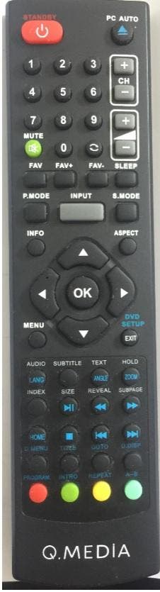 Afstandsbediening Q-media 23229 23230 23231 QLE215CAFAD-LO, Ophalen of Verzenden, Nieuw, Origineel