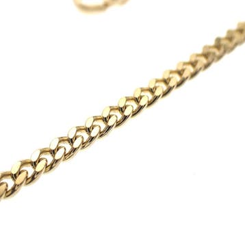 8 karaat gourmetschakel ketting, Ophalen of Verzenden, Gebruikt, Geel, Goud