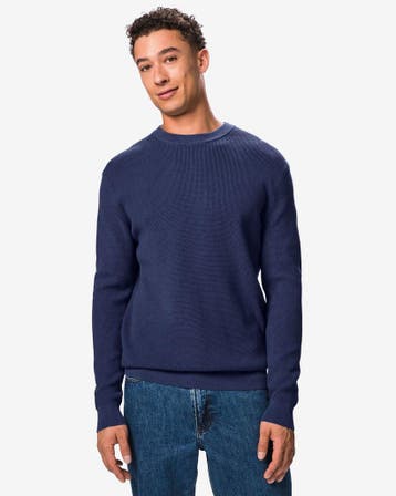 HEMA Herentrui Lars wafel donkerblauw, Verzenden, Nieuw