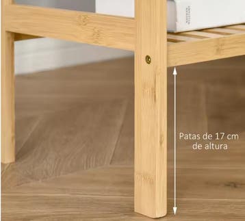 Bamboe Opbergkast met 4 Planken – 62x33x112 cm, Verzenden, Nieuw