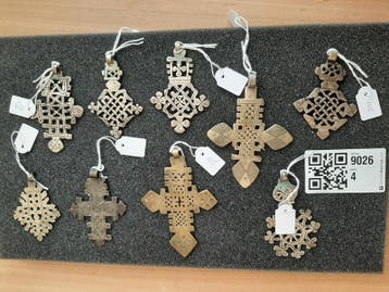 Diverse hangers Koptische kruisjes, Ethiopie/Eritrea, 193, Antiek en Kunst
