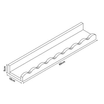 Wandplankenset Vestnes 2-delig 60x10x5 cm roze [en.casa], Verzenden, Nieuw