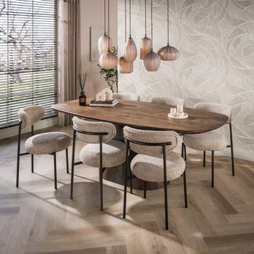*WOONWINKEL* Ovale Eettafel Acaciahout 180cm, Huis en Inrichting, Tafels | Eettafels, Verzenden, Nieuw