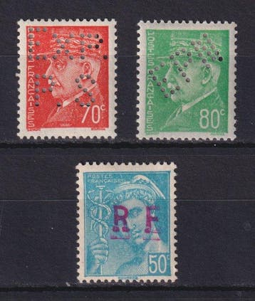 Frankrijk 1944 - Kavel bevrijdingszegels: Saumur, Nancy en, Gestempeld