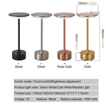 LED Tafellamp Aanraaksensor USB Oplaadbaar Nachtlampje, Verzenden, Nieuw