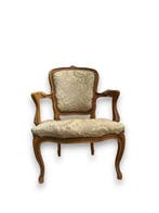 Fauteuil - cabriolt midtwintigste-eeuwse - Damask katoen -