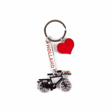 Sleutelhanger met Bedels Hartje Fiets Holland, Ophalen of Verzenden, Nieuw