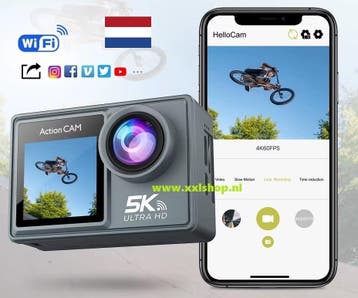 5K actioncamera action camera pro go 12 13 EIS touchscreen *, Audio, Tv en Foto, Actiecamera's, Verzenden, Nieuw