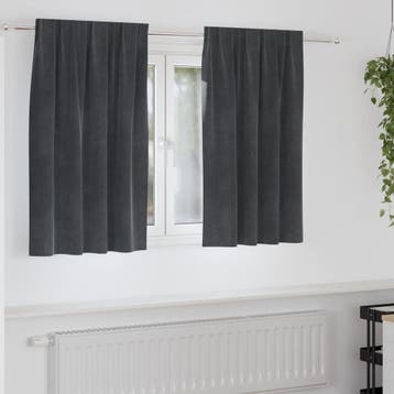 vidaXL Gordijnen 2 st Lichtgrijs 140 x 140 cm fluweel, Verzenden, Nieuw