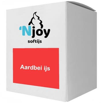 Njoy IJsmix Poeder Aardbei (12x1kg), Verzenden, Nieuw
