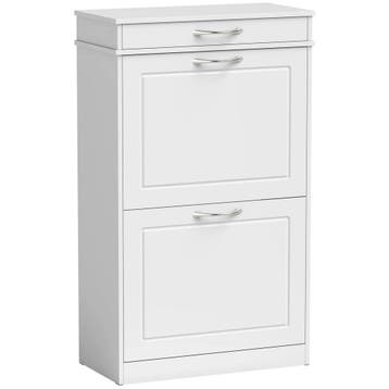 Schoenenkast Met 2 Kleppen, Smalle Schoenenkast Met Lade En, Verzenden, Nieuw