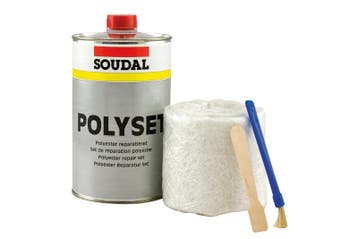 Soudal polyester reparatieset 1 liter, set, Verzenden, Nieuw