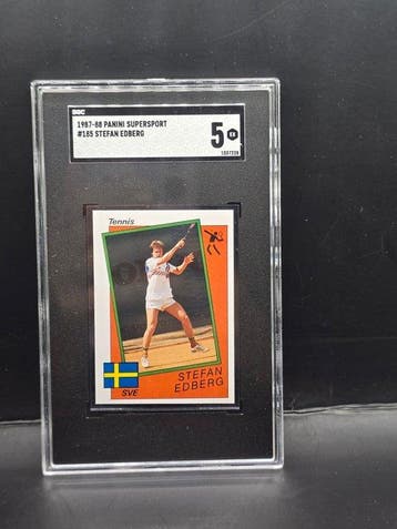 1987/88 Panini Supersport Stefan Edberg - SGC 5 - 1 Graded, Nieuw