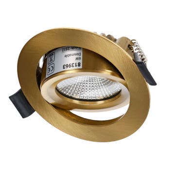 LED Inbouwspot Varda Slim-Fit 4W/6W Messing | Dimbaar | I..., Ophalen of Verzenden, Nieuw