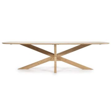 Eettafel Nikki - 280cm - Naturel - 96141 - eettafel, Nieuw, Overige vormen, Overige materialen