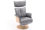 Relaxfauteuil Heesch - relaxfauteuils - Zilver, Nieuw, Stof