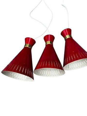 Svend Aage Holm Sørensen - Plafondlamp (3) - Verguld messing, Antiek en Kunst