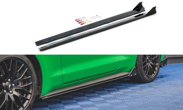 Zijskirts met Canards Ford Mustang GT MK5 FL Maxton Glans, Ophalen of Verzenden, Nieuw