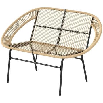 2-Zits Acapulco Tuinbank van Rotan, Tuin en Terras, Tuinbanken, Verzenden, Nieuw