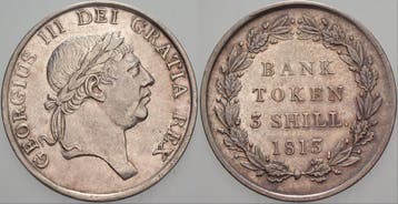 3 Shillings Bank Token 1813 Großbritannien George Iii 176.., Verzenden