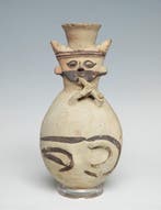 Precolumbiaans. Chancay Keramische antropomorfe vaas Beeld -