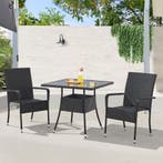 Polyrotan Tuintafel / Bijzettafel / Balkontafel Yoro - Vierk, Tuin en Terras, Tuintafels, Verzenden, Nieuw