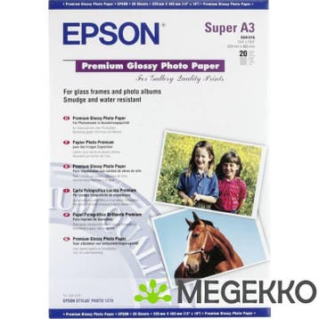 Epson S041316 Premium Glossy Photo Paper A3+ 20 vel 255 gram, Verzenden, Nieuw, Epson