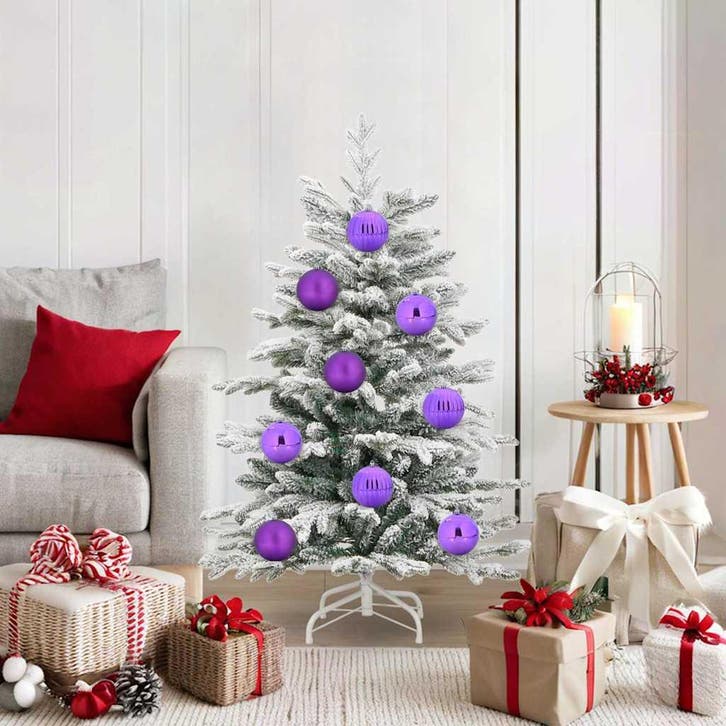 vidaXL Kerstbal Set XL 15 pcs Lila Kunststof, Diversen, Kerst, Nieuw, Verzenden