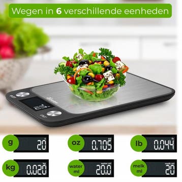 Kitchen4you Keukenweegschaal 1 gr tot 5 kg, Ophalen of Verzenden, Zo goed als nieuw