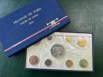 Frankrijk. Year Set (FDC) 1974 (9 monnaies) (Zonder