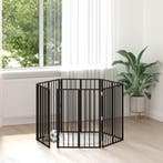 vidaXL Hondenhek 6 pcs Zwart 60 x 80 cm Gegalvaniseerd staal, Verzenden, Nieuw