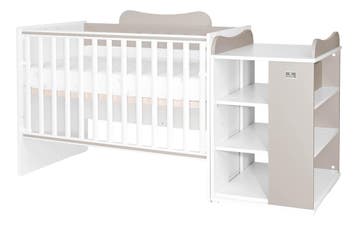 Lorelli Multi White/Beige 2-in-1 Bed en Commode, Verzenden, Nieuw
