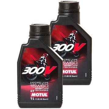 Motul Aanbieding: 2 X 300V Factory Line Off Road 15W60 4T 1L, Verzenden, Nieuw