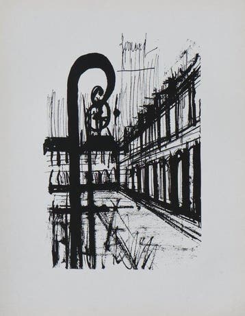 Bernard Buffet (1928-1999) - Paris : Place des Vosges, Antiek en Kunst