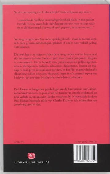 De leugen ontmaskerd 9789057120749 P. Ekman, Boeken, Verzenden, Gelezen, P. Ekman