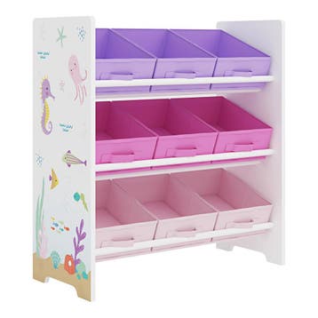 Kinderrek Boiro 59,5x62x29,5 cm oceaan motief [en.casa], Verzenden, Nieuw