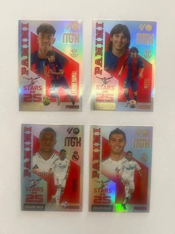 Panini 25 aniversary Cristiano Ronaldo, Lamine Yamal, Lionel, Nieuw
