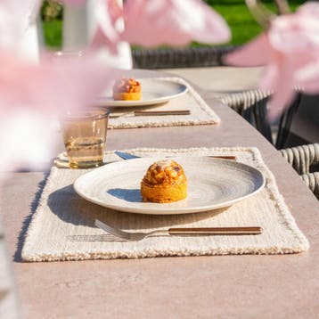 Manolo dining tuintafel printed ceramic 180x95xH75 cm terre, Ophalen of Verzenden, Nieuw