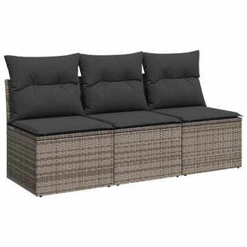 Tuinbank 3-zits Poly Rattan | Retourdeal 35% Korting, Tuin en Terras, Ophalen of Verzenden, Zo goed als nieuw, Wicker